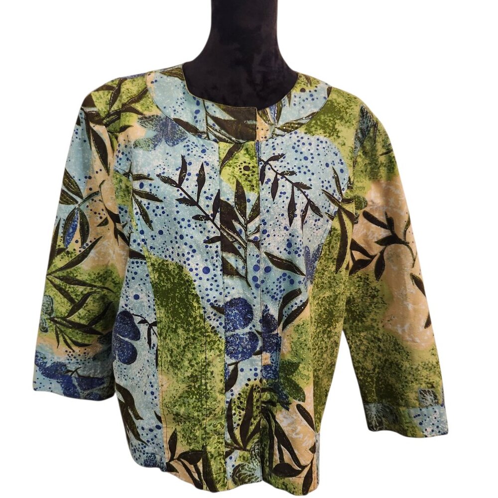 Julia Kim Jacket Women's 3/4 Sleeve Jacket Size XL